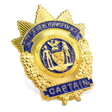 Suministra el Pin de encargo barato, insignia de la policía del metal (GZHY-BADGE-003)